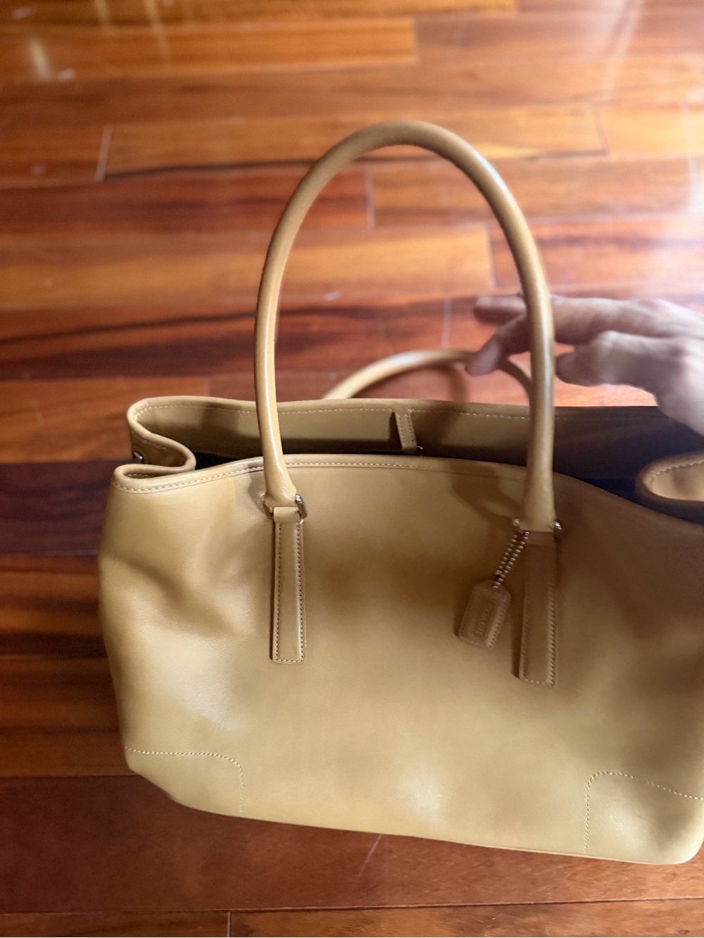 Coach Leather Tote in Camel